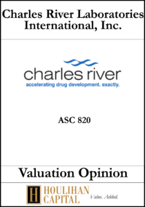 Charles River - ASC 820 - Valuation Opinion Tombstone