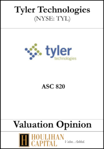 Tyler Technologies - ASC 820 - Valuation Opinion Tombstone