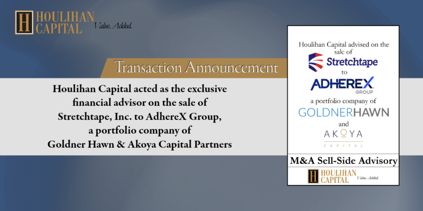 Houlihan Capital acted as the exclusive financial advisor on the sale of Stretchtape, Inc. to AdhereX Group
