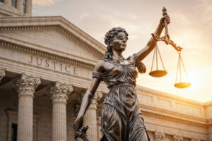 lady-justice-statue-front-courthouse | Houlihan Capital