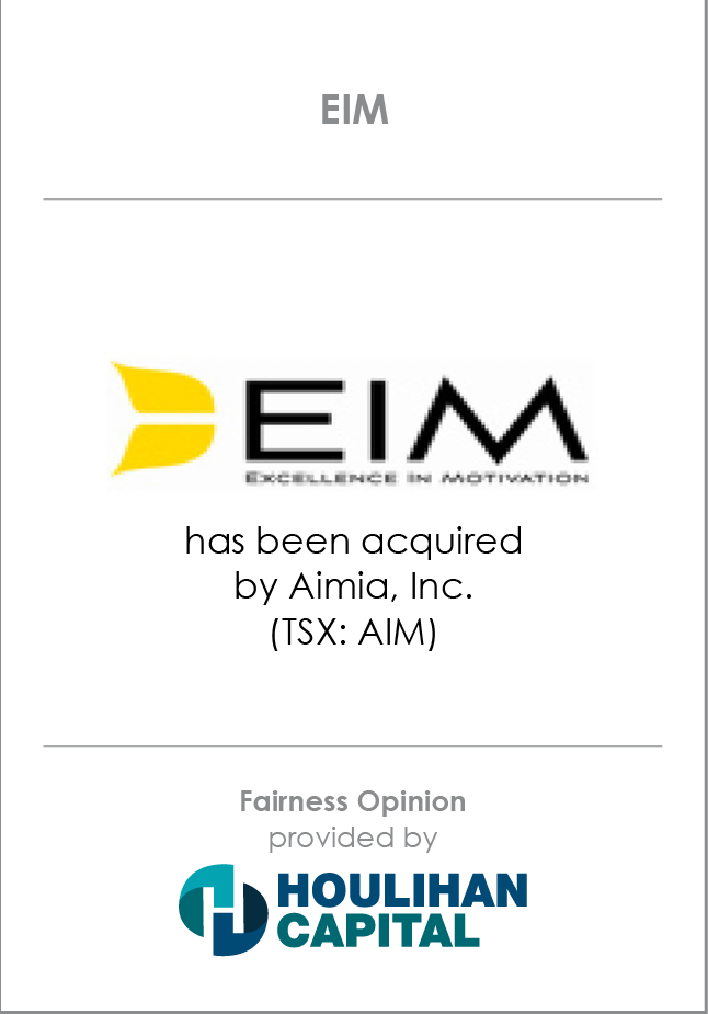 EIM Fairness Opinion tombstone