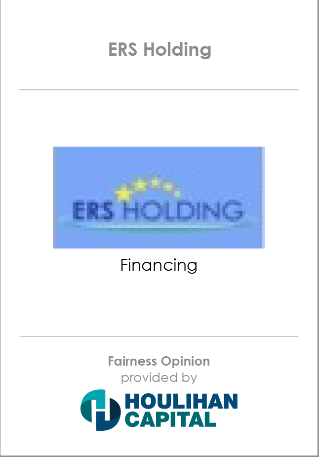 ERS Holding Fairness Opinion tombstone