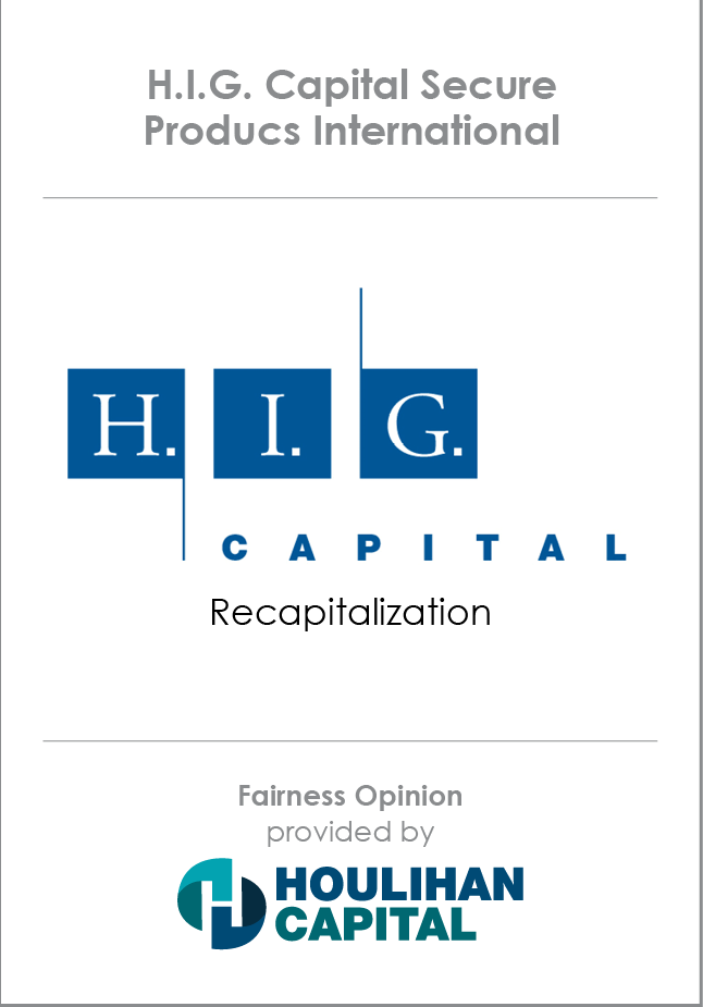H.I.G. Capital Fairness Opinion tombstone
