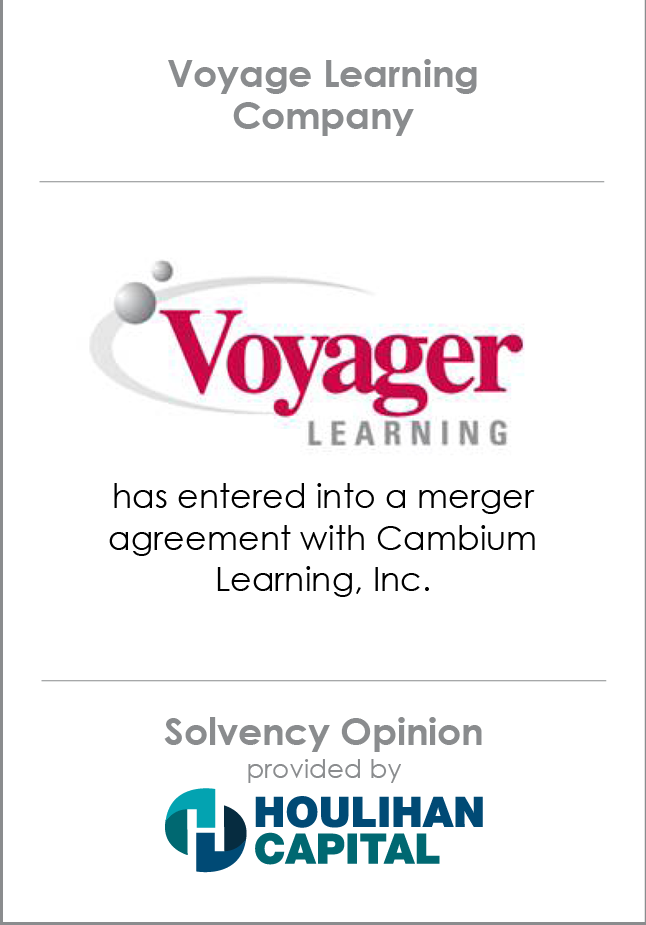 Voyager Learning Solvency Opinion tombstone
