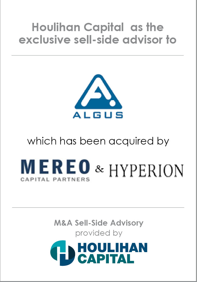 Algus Packaging, Inc. Financial Advisory tombstone