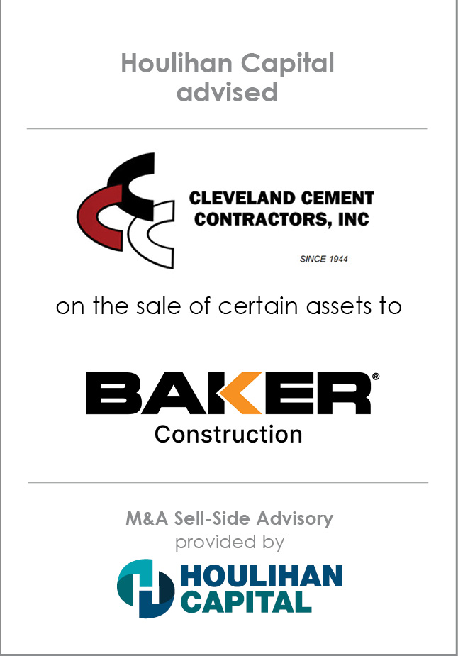 Cleveland Cement Contractors, Inc. Financial Advisory tombstone