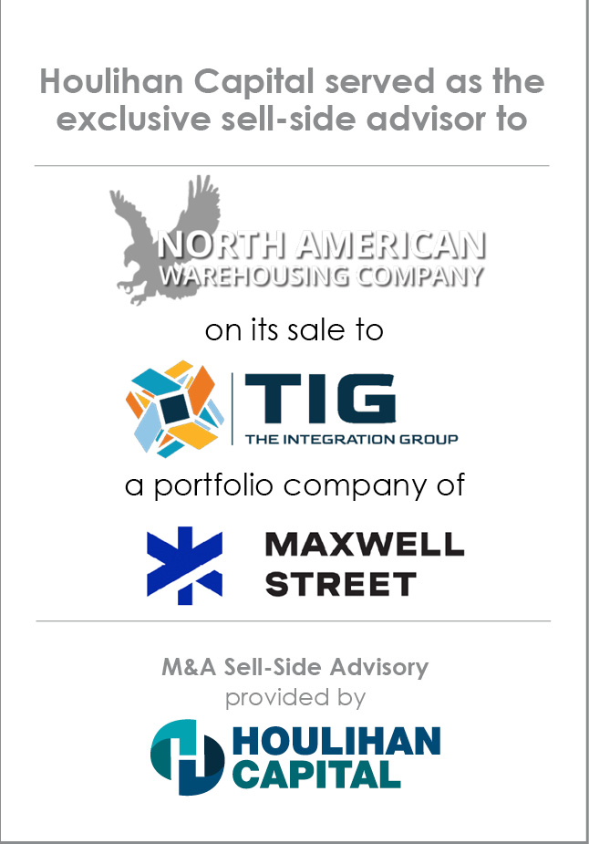 North American Warehousing Company Financial Advisory tombstone
