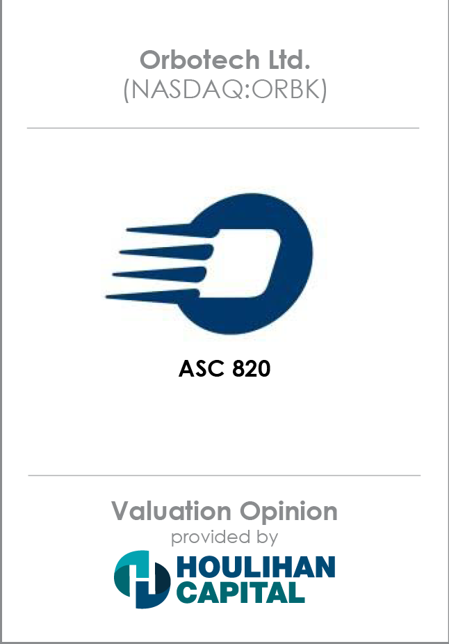 Orbotech Ltd Valuation Opinion tombstone