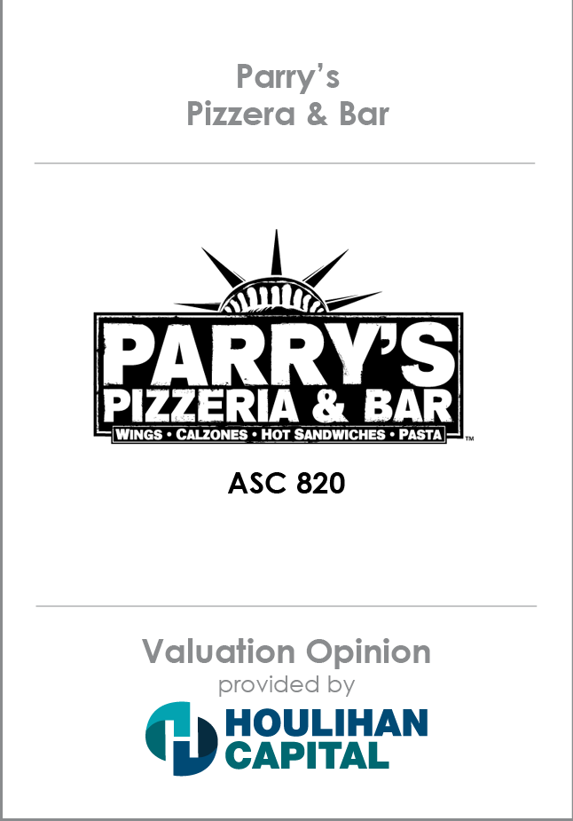 Parry's Pizzeria Valuation Opinion tombstone