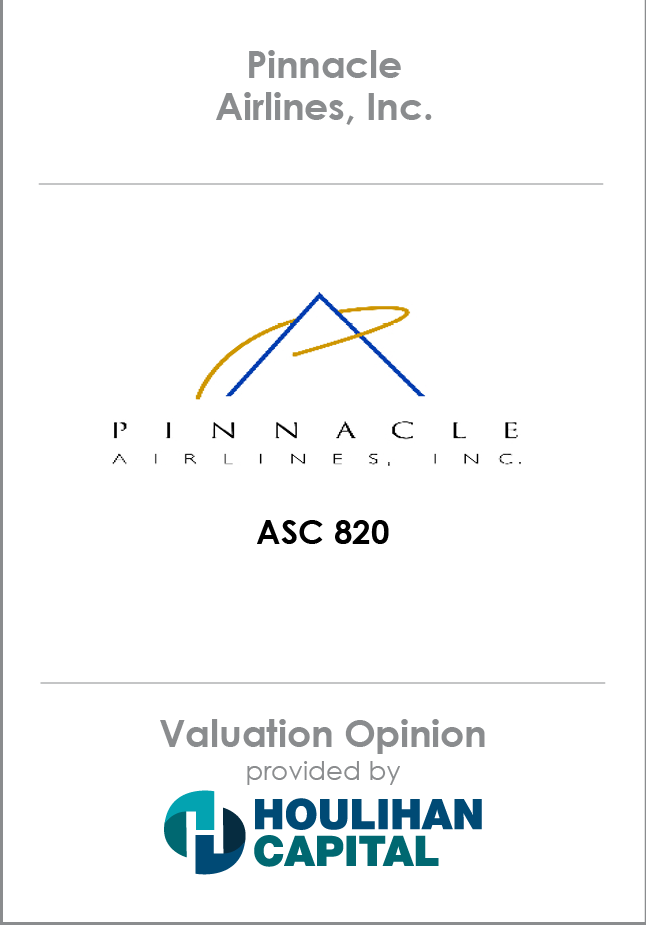 Pinnacle Airlines, Inc. Valuation Opinion tombstone