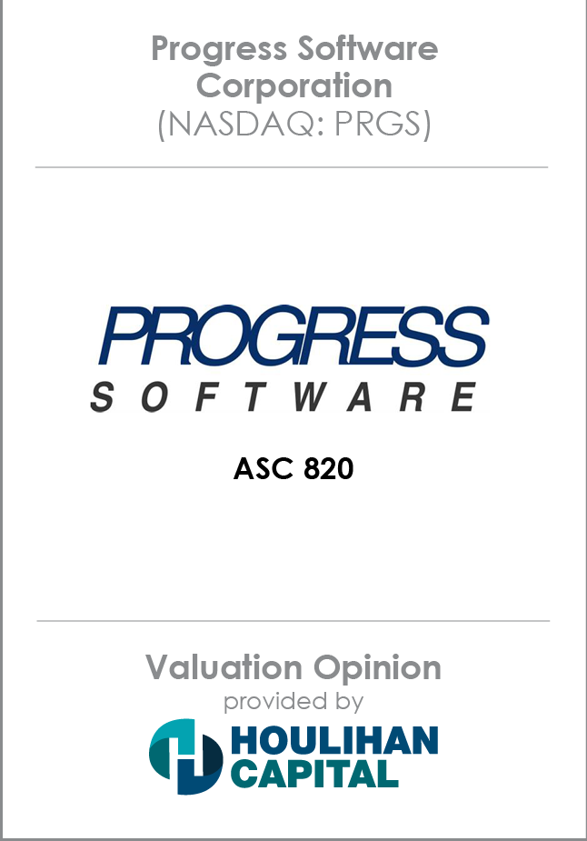 Progress Software Corporation Valuation Opinion tombstone