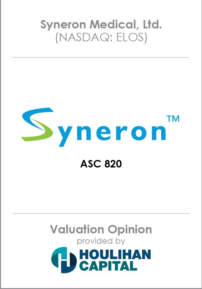 Syneron Medical Ltd Valuation Opinion tombstone
