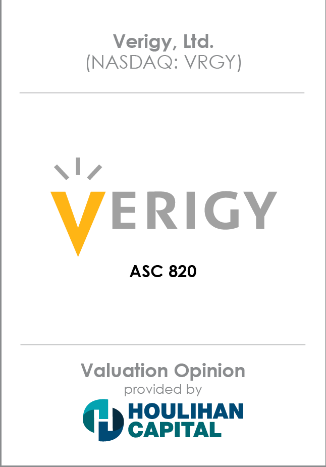 Verigy Ltd Valuation Opinion tombstone