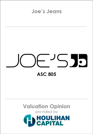 Valuation_Opinion_Joes_Jeans_Consumer_Products